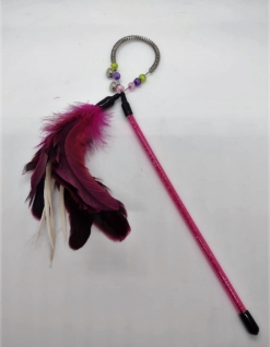 VARITA P/ GATO CON RESORTE PLUMAS Y CASCABEL  BLONDI