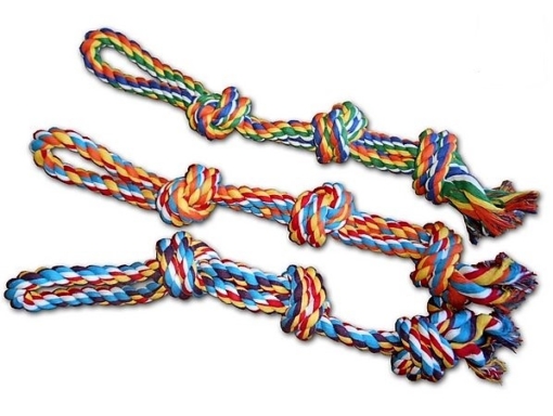 CUERDA DE ALGODON, MULTICOLOR, DOBLE, P/ PERRO