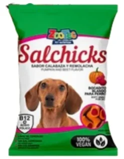 BOMBON SEMIHUMEDO SALCHICKS CALABAZA Y REMOLACHA PAQ X 100 GS