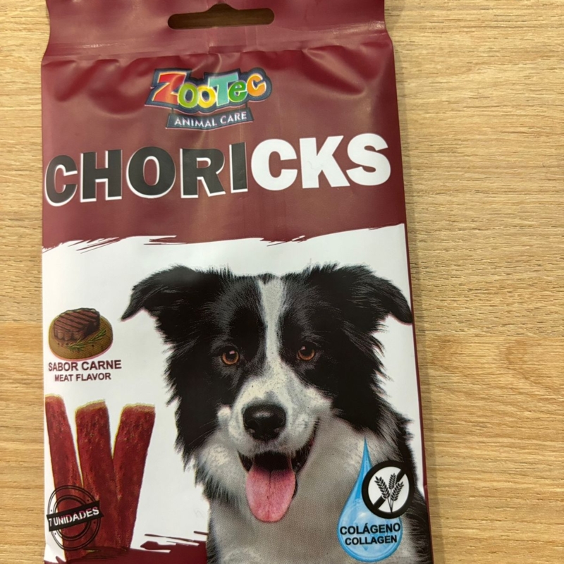 PALITOS SEMI HUMEDOS CHORICKS SABOR CARNE X 95 GS