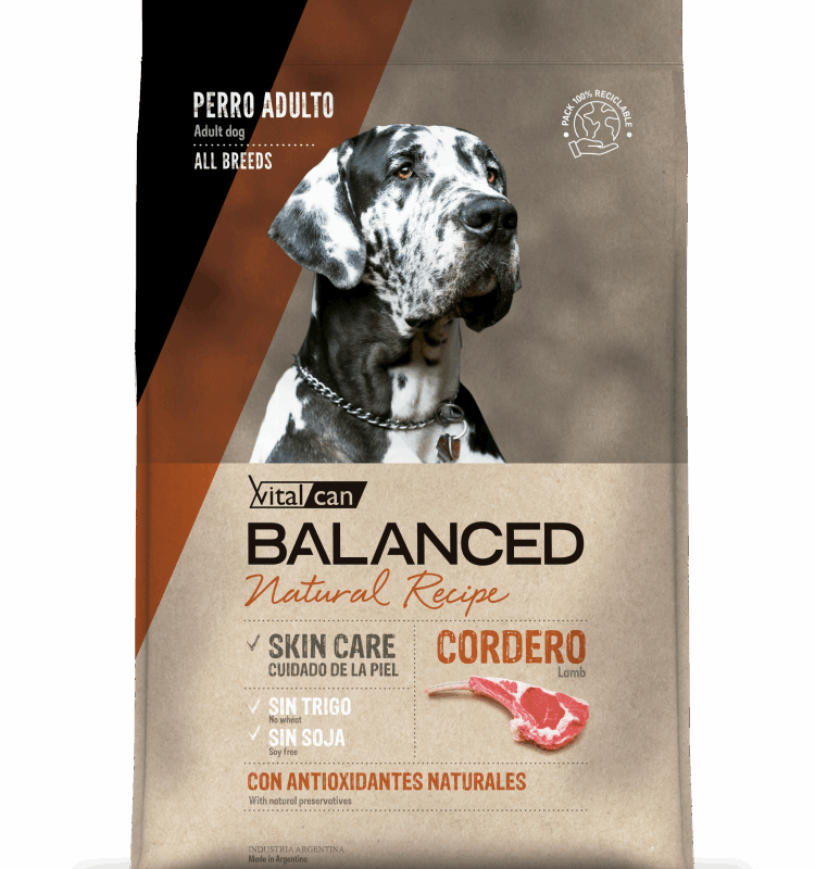 VITAL CAN NATURAL RECIPE PERRO ADULTO SABOR CORDERO X 3 KG