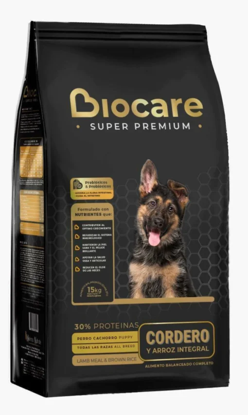 BIOCARE PERRO CACHORRO CORDERO SUPER PREMIUM x 15 KG
