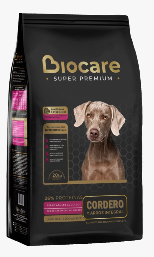 BIOCARE PERRO ADULTO CORDERO SUPER PREMIUM x 20 KG