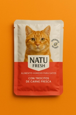 POUCH NATU FRESH GATO X 85 GS