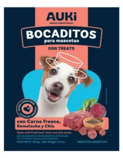 AUKI BOCADITOS CARNE Y REMOLACHA X 100 GS