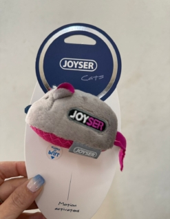 RATON CON CHIP SONIDO GRIS Y ROSA JOYSER