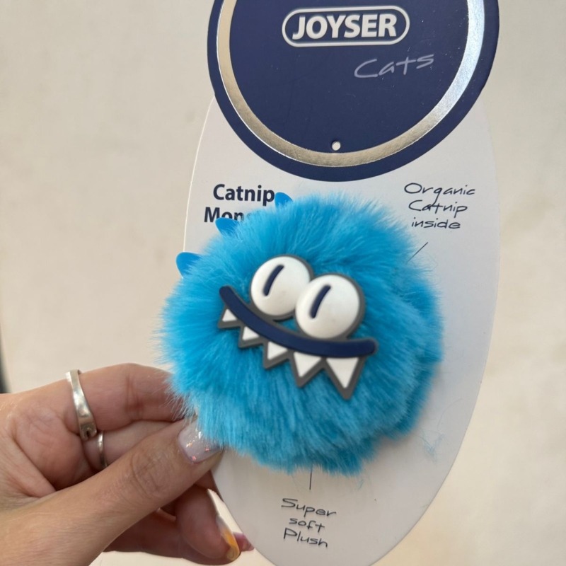 JUGUETE MONSTER AZUL CON CATNIP JOYSER