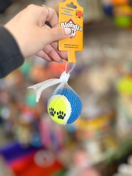 PELOTA TENIS PARA PERRO 6,3CM