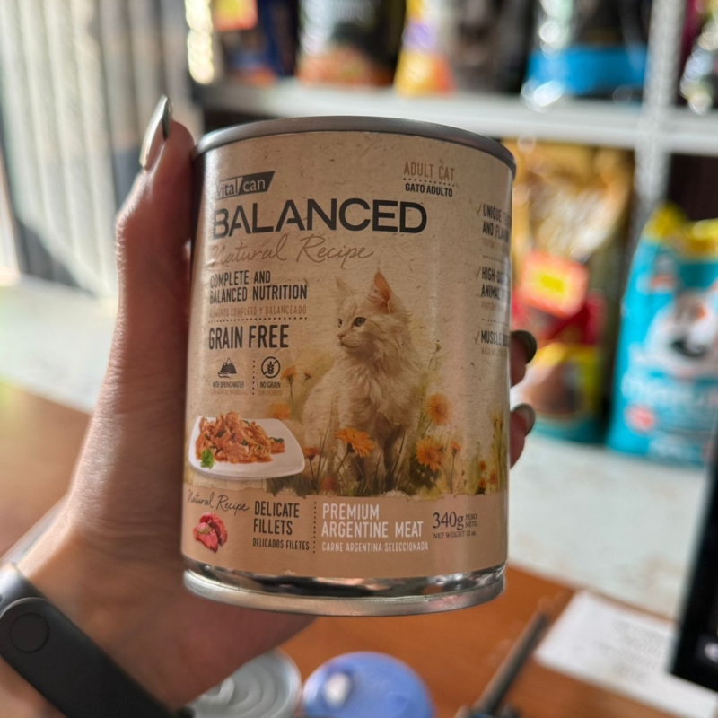 LATA BALANCED NATURAL RECIPE GATO CARNE ARGENTINA X 340 GS