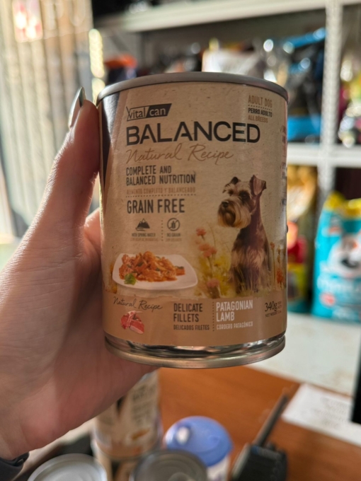 LATA BALANCED NATURAL RECIPE PERRO ADULTO CORDERO X 340 GS