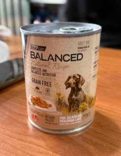 LATA BALANCED NATURAL RECIPE PERRO SALMON Y CORDERO X 340 GS