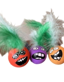 PELOTA CON PLUMA PETMAX