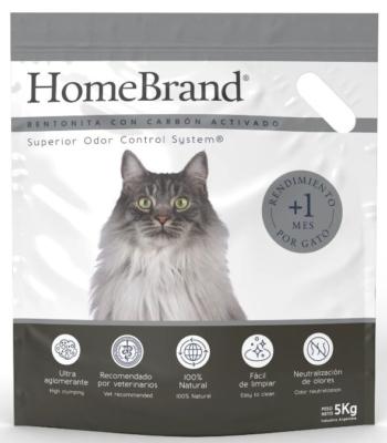 BENTONITA CON CARBON ACTIVADO HOME BRAND X 5 KG