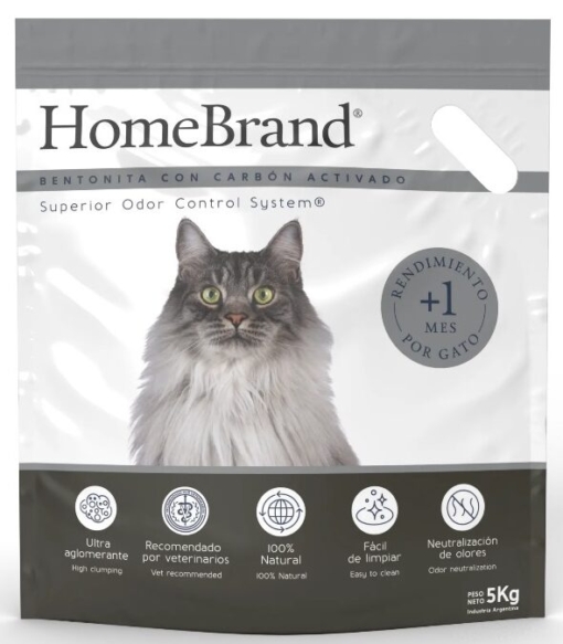 BENTONITA CON CARBON ACTIVADO HOME BRAND X 5 KG