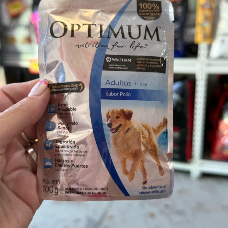 OPTIMUM POUCH DOG WET MED/LG 100G