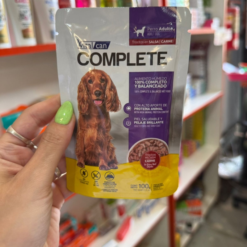POUCH COMPLETE PERRO CARNE ADULTO CARNE X UNIDAD