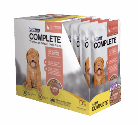 POUCH COMPLETE PERRO CACHORRO CARNE CAJA x 12 UN