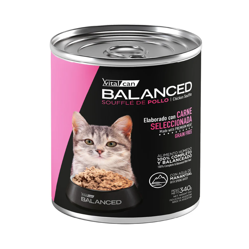 BALANCED SOUFFLE GATO CACHORRO POLLO X 340 GS