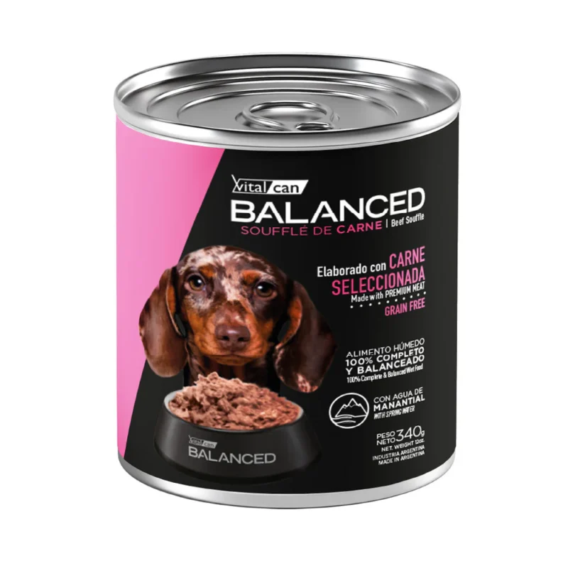 BALANCED SOUFFLE PERRO CACHORRO CARNE X 340 GS