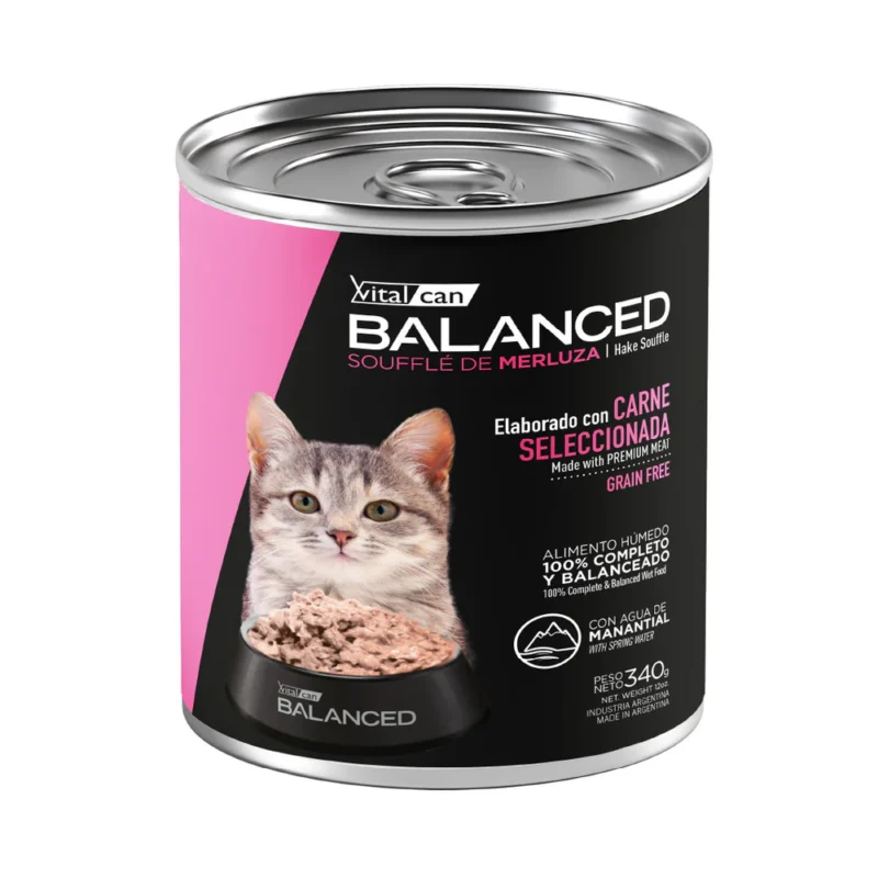 BALANCED SOUFFLE GATO CACHORRO MERLUZA X 340 GS