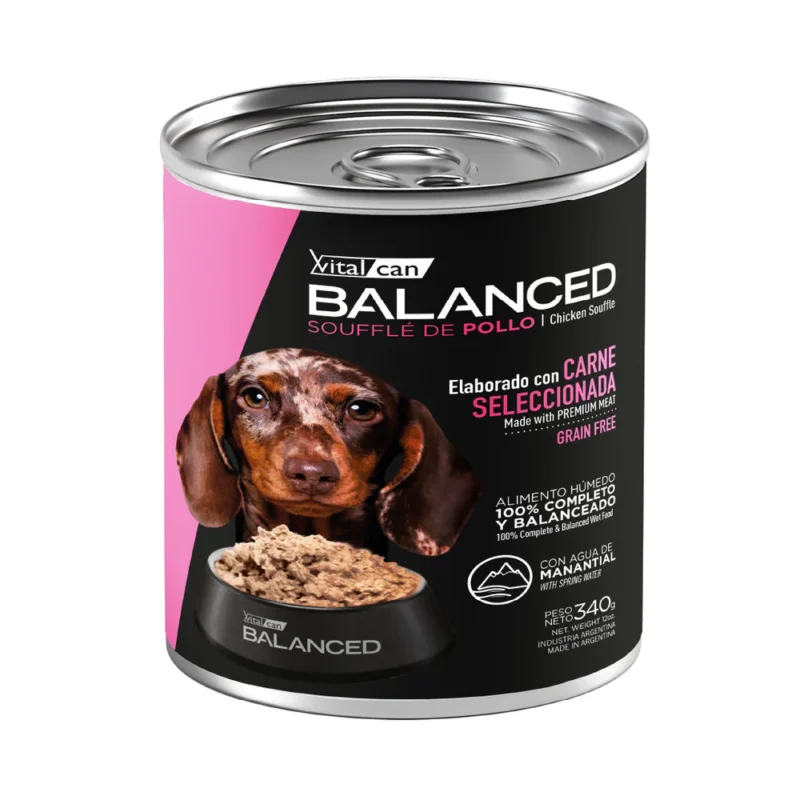BALANCED SOUFFLE PERRO CACHORRO POLLO X 340 GS
