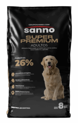 SANNO PERRO ADULTO SUPER PREMIUM x 8 KG MORDIDA GRANDE