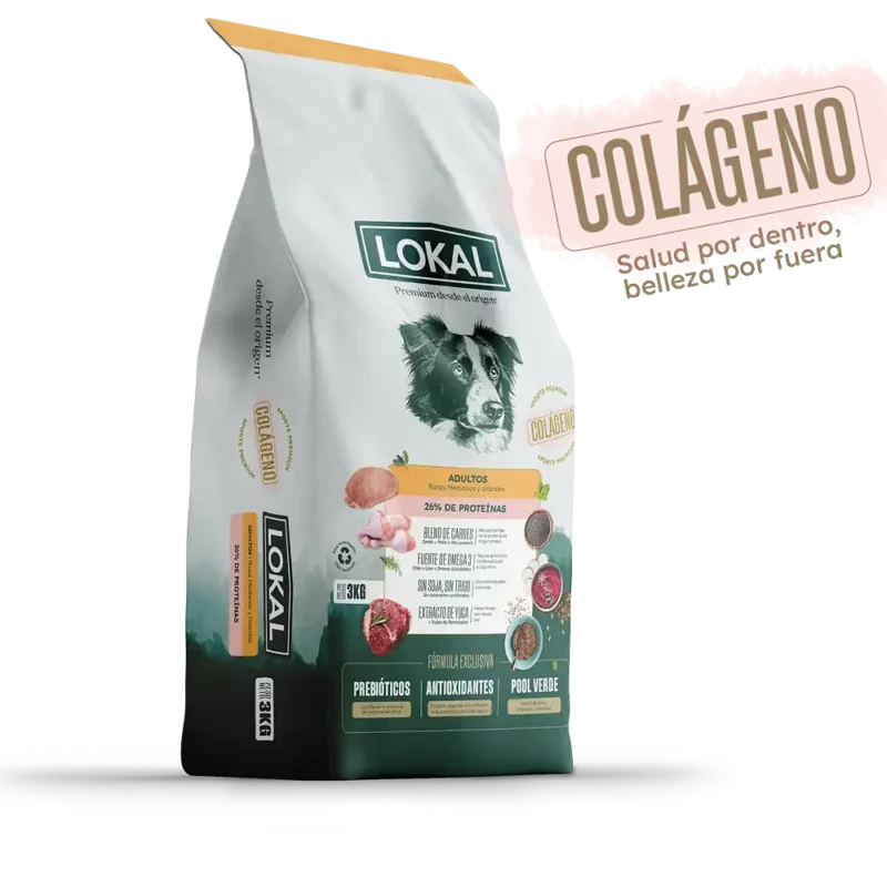 LOKAL PERRO ADULTO RAZA MEDIANAS Y GRANDES X 15 KG