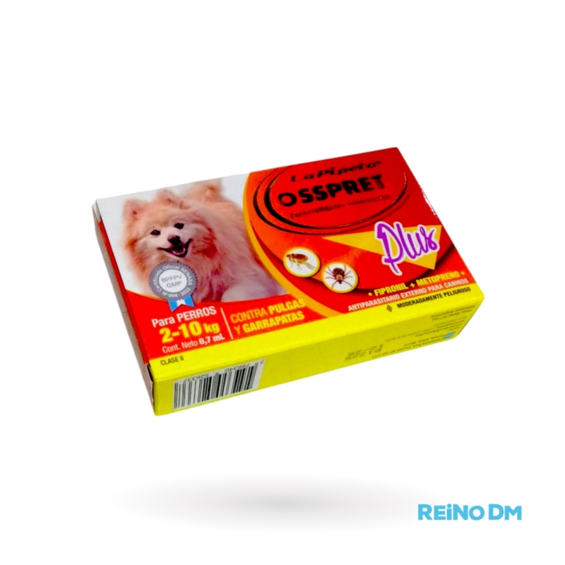 PIPETA OSSPRET PLUS PERRO 2 A 10 KG