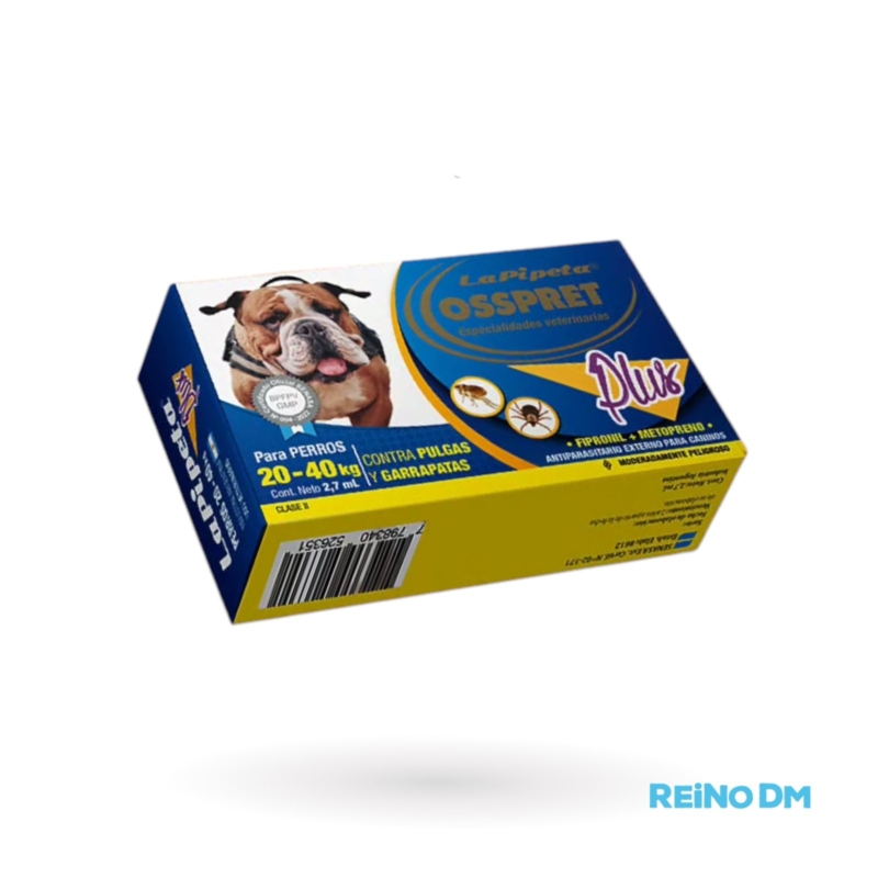 PIPETA OSSPRET PLUS PERRO 20 A 40 KG