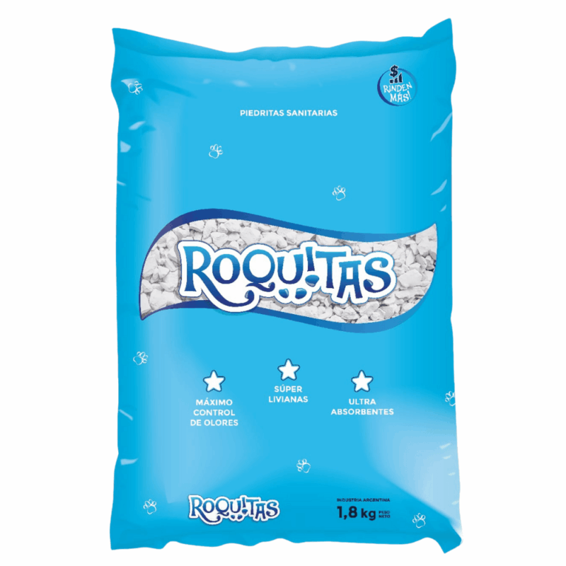 ROQUITAS PIEDRA SANITARIA BOLSON 9 UN X 1,8 KG