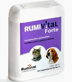 RUMIVITAL FORTE PERROS CHICOS Y GATOS POTE 100 COMPRIMIDOS