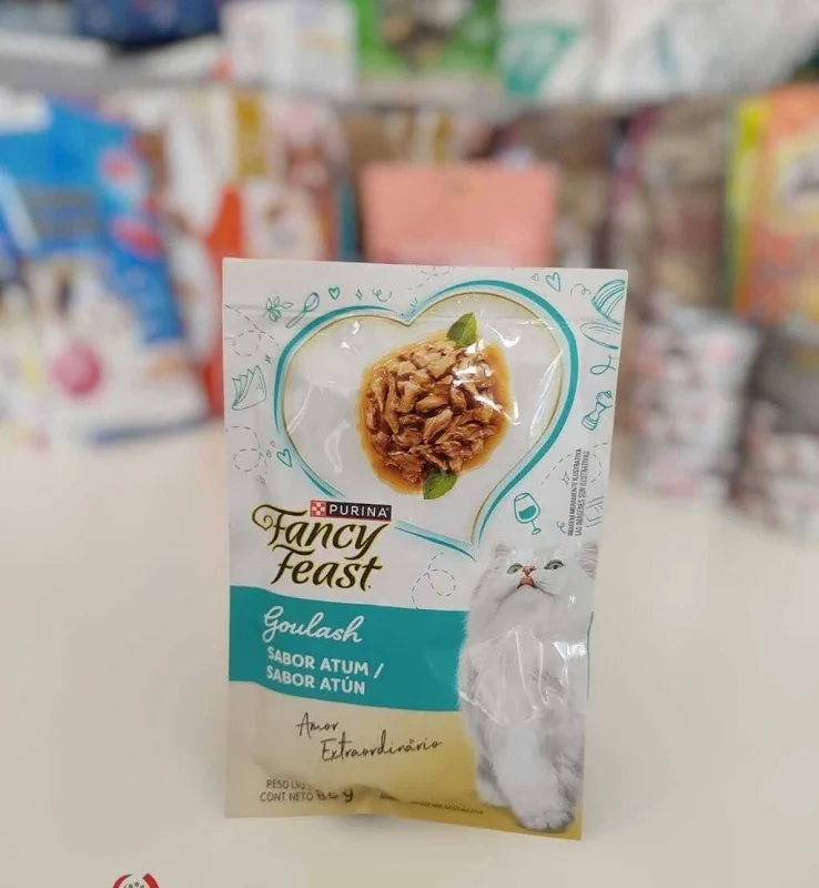POUCH FANCY FEAST ATUN Y SALMON X 85 GR ( UNIDAD)