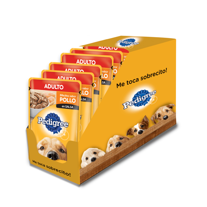 POUCH PEDIGREE ADULTO POLLO CAJA X 12U